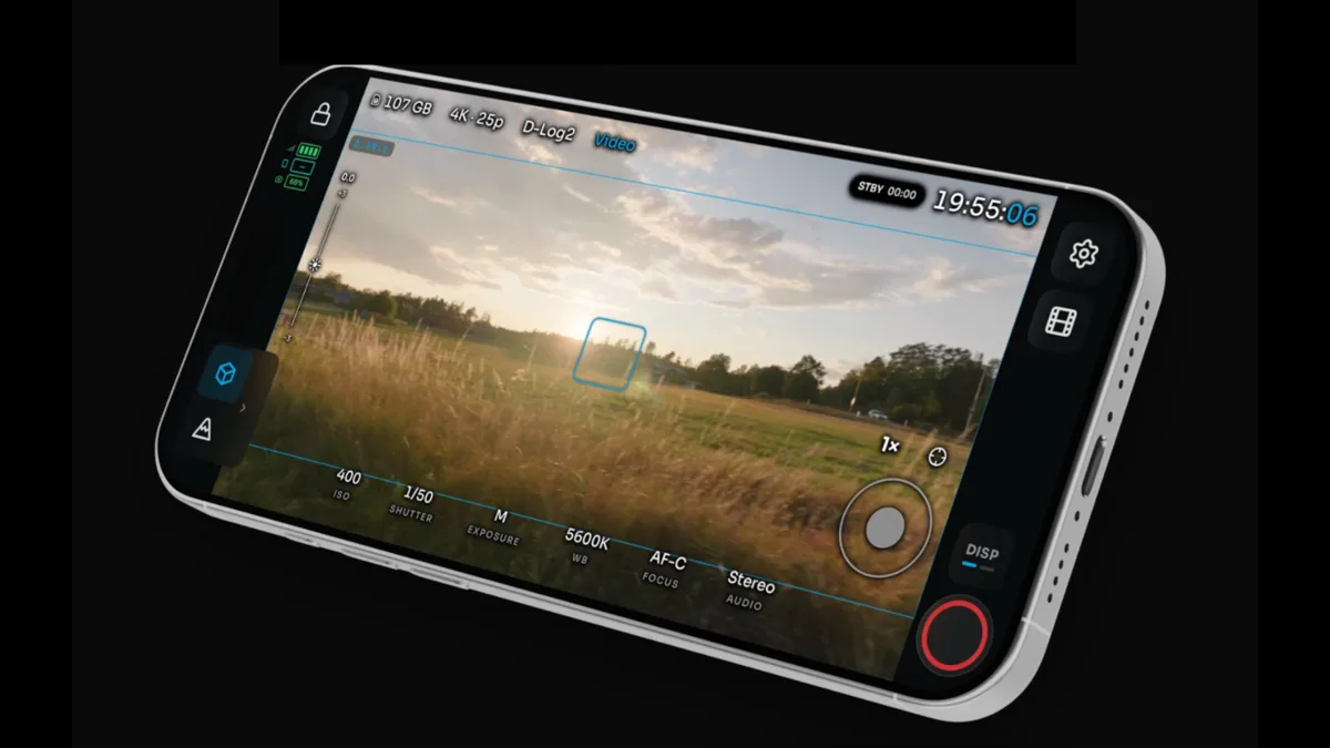 Newsshooter: OpenPocketCine live monitor on iPhone